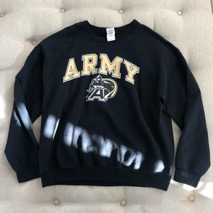 Men’s Black And Gold Large Army Crew Neck